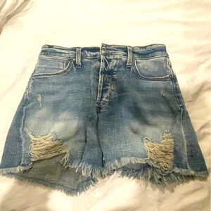 Edyson Delon High Rise Cut off Jean Short Distressed  Size 25 NWT